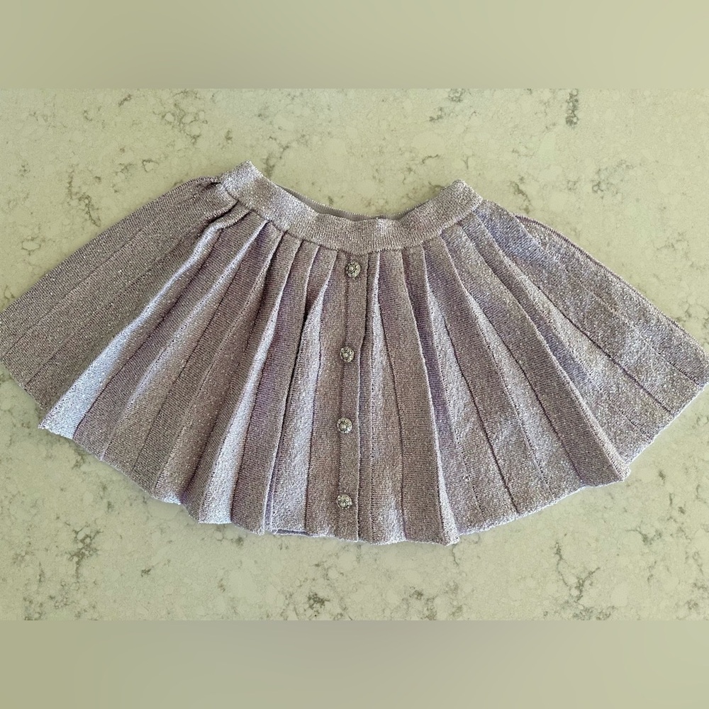 Self-Portrait sequin embellished pleaded miniskirt